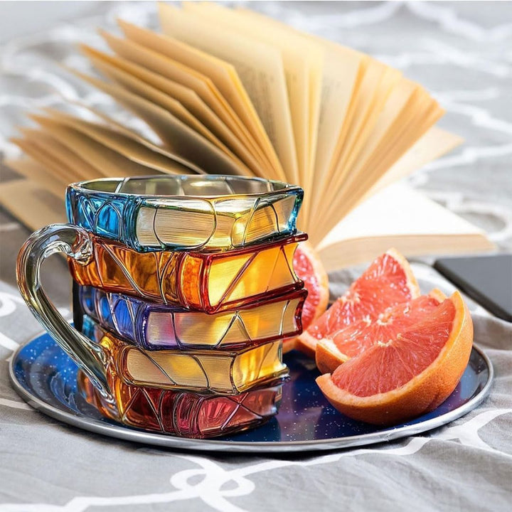 Mug 3D della Felicità Unica e Fatta a Mano per Appassionati di Lettura