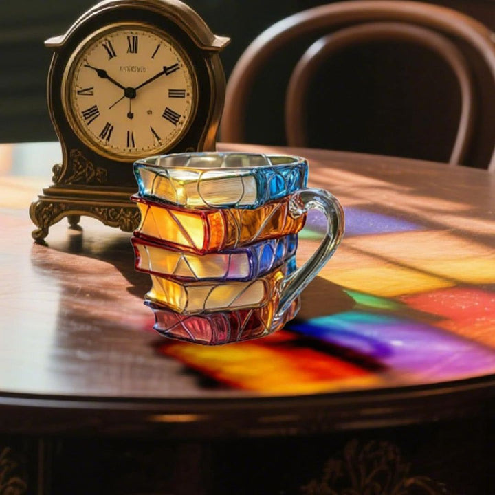 Mug 3D della Felicità Unica e Fatta a Mano per Appassionati di Lettura